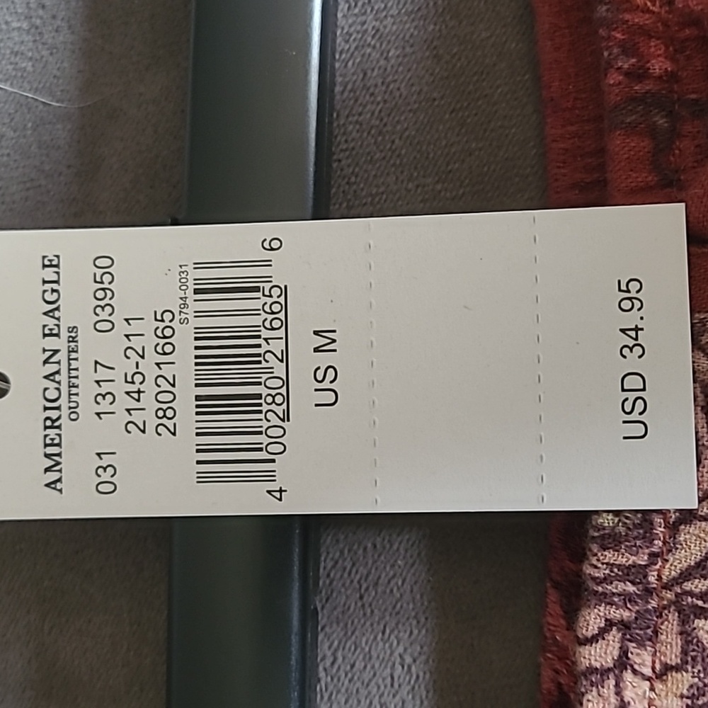 Rust Flower Pattern Shorts - Picture 5 of 5